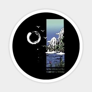 Lake and Mountain (Dark) Magnet